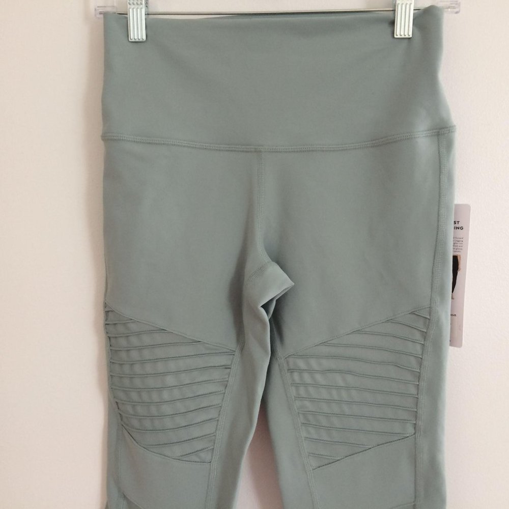 NWT Alo Yoga Moto High Waist Leggings Laurel Blue - Picture 5 of 11